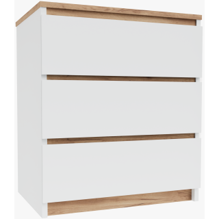 Komoda do salonu 3 szuflady Biały PCRA Komoda do salonu 3 szuflady Biały PCRA